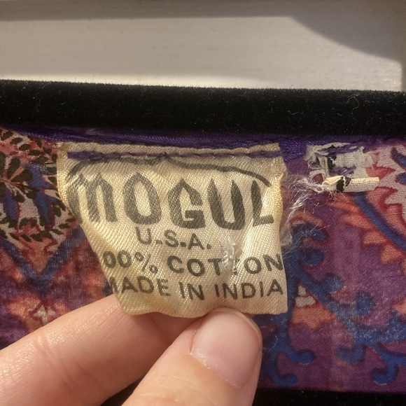 Vintage Indian cotton gauze block print dress - Picture 3 of 6